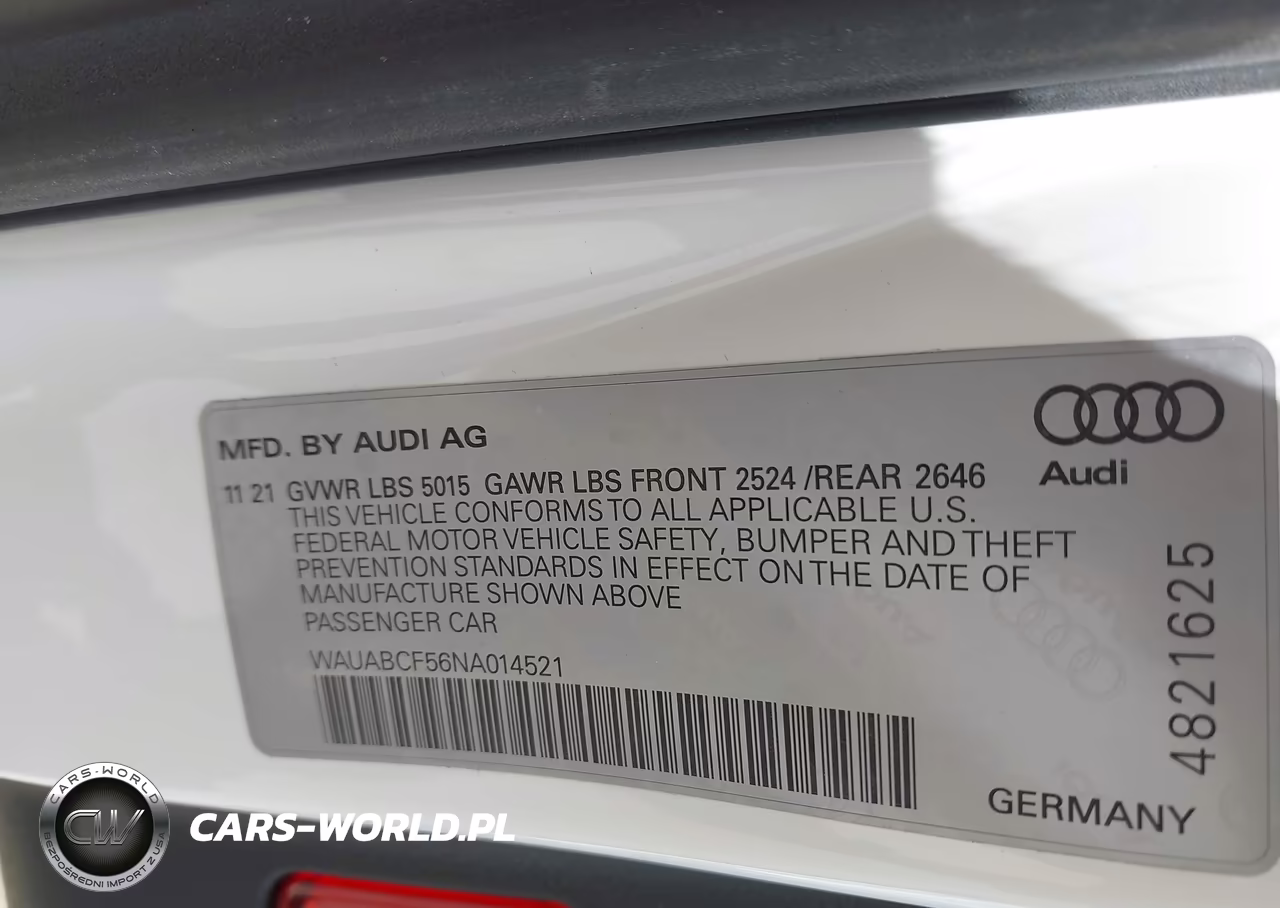 2022 Audi A5 Sportback Premium 40 Tfsi Quattro S Tronic VIN:WAUABCF56NA014521 - 9