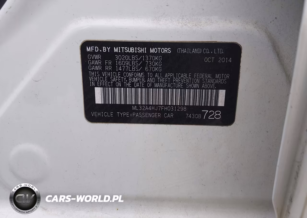 2015 Mitsubishi Mirage Es VIN:ML32A4HJ7FH031298 - 9
