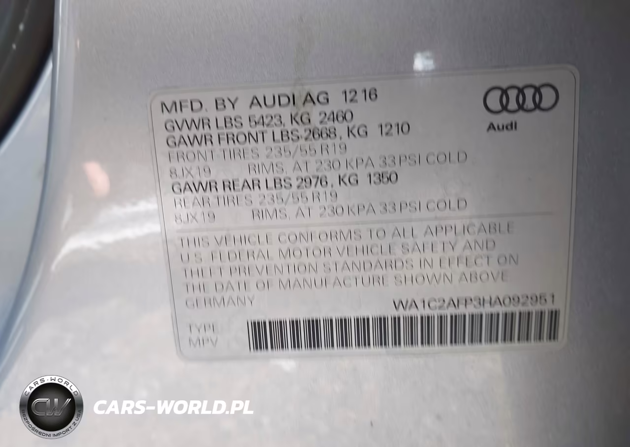 2017 Audi Q5 2.0T Premium VIN:WA1C2AFP3HA092951 - 9