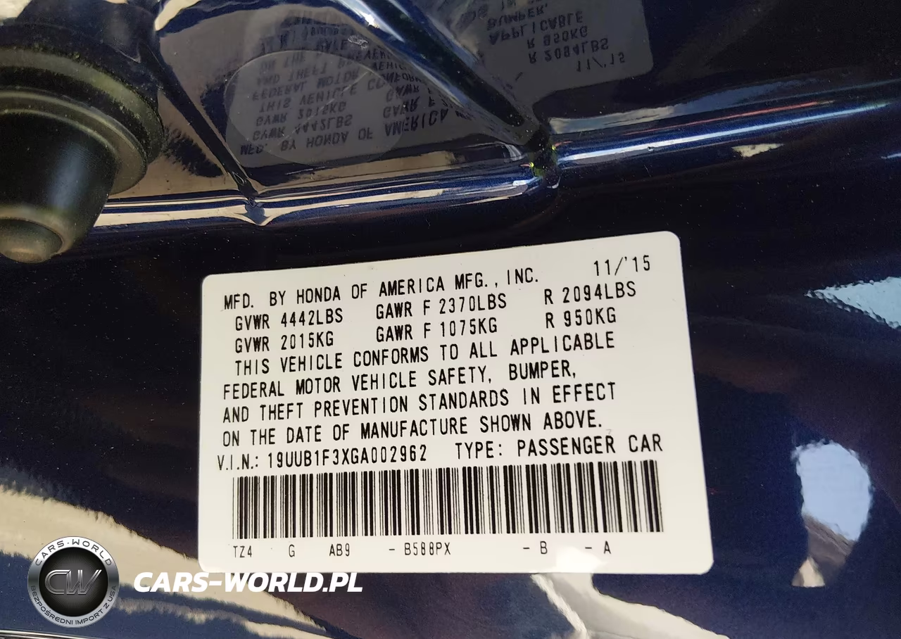 2016 Acura Tlx VIN:19UUB1F3XGA002962 - 9