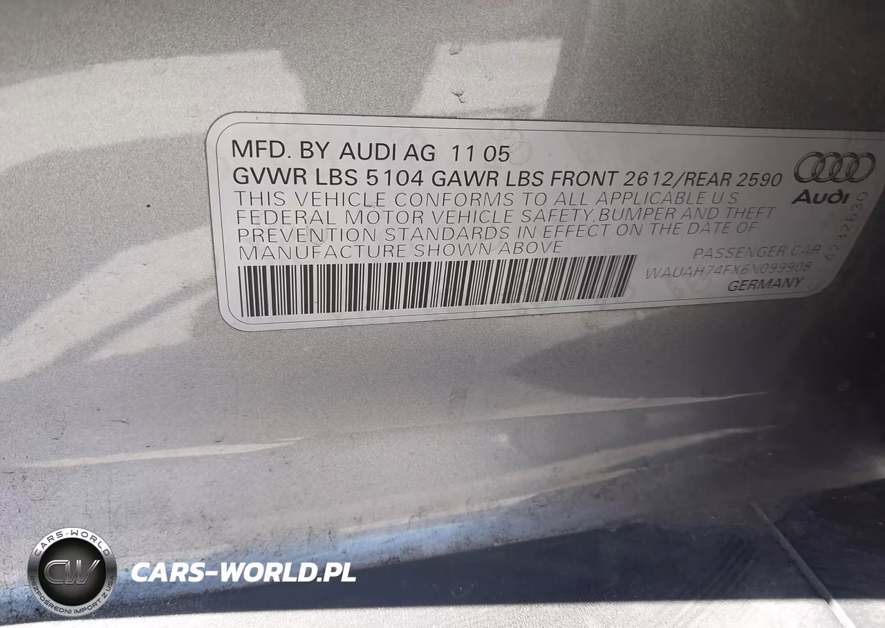 2006 Audi A6 3.2 VIN:WAUAH74FX6N099908 - 9