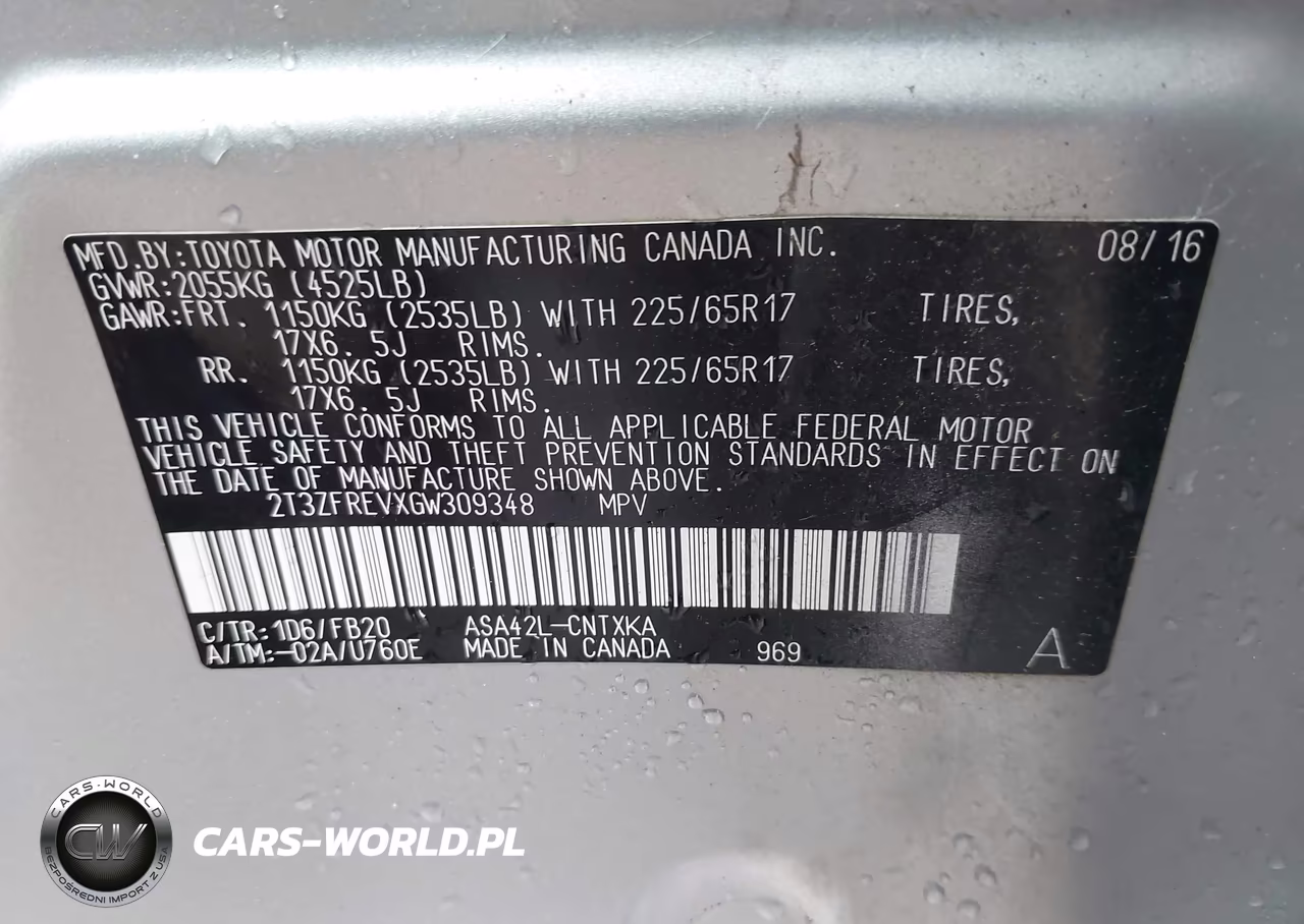 2016 Toyota Rav4 Le VIN:2T3ZFREVXGW309348 - 9