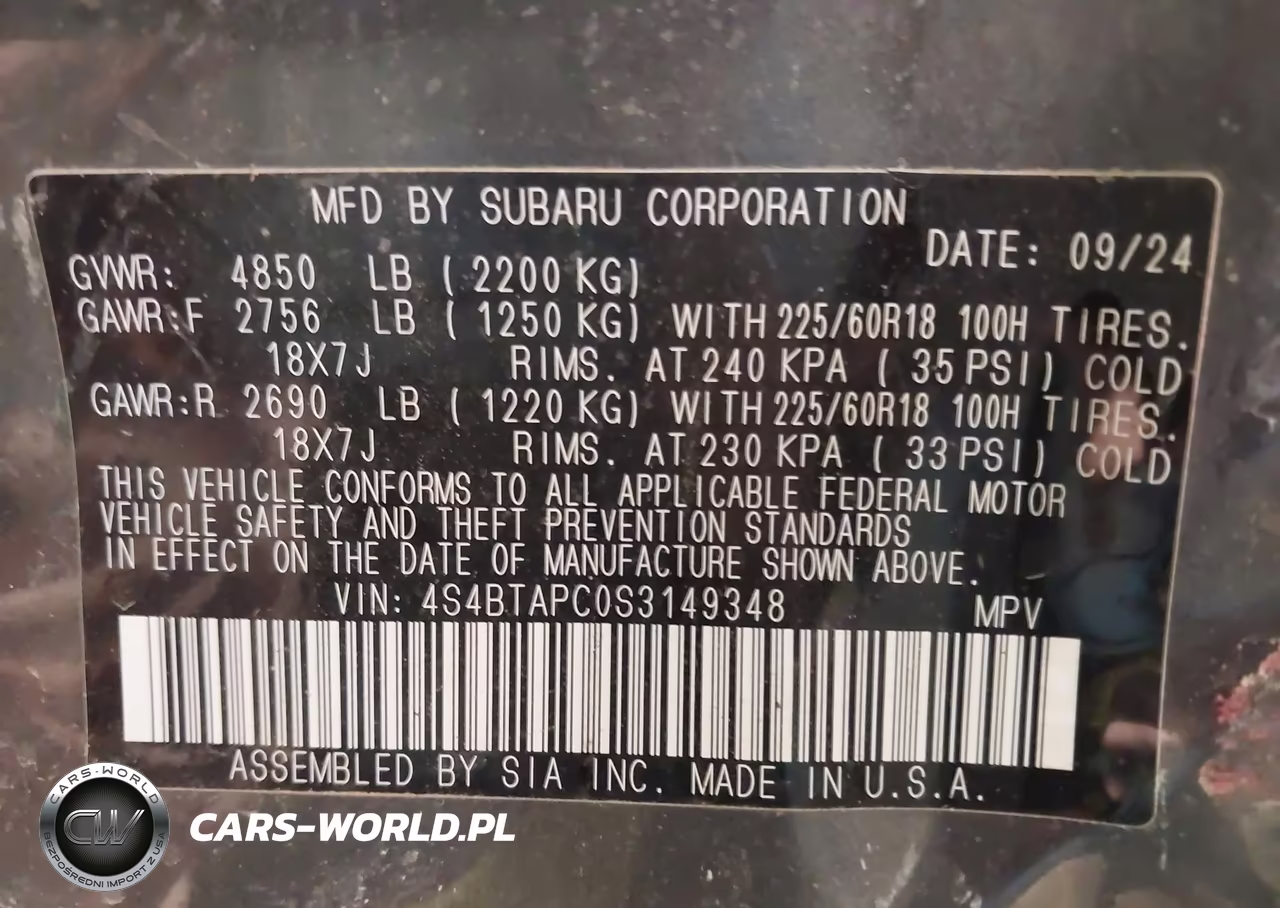 2025 Subaru Outback Touring VIN:4S4BTAPC0S3149348 - 9