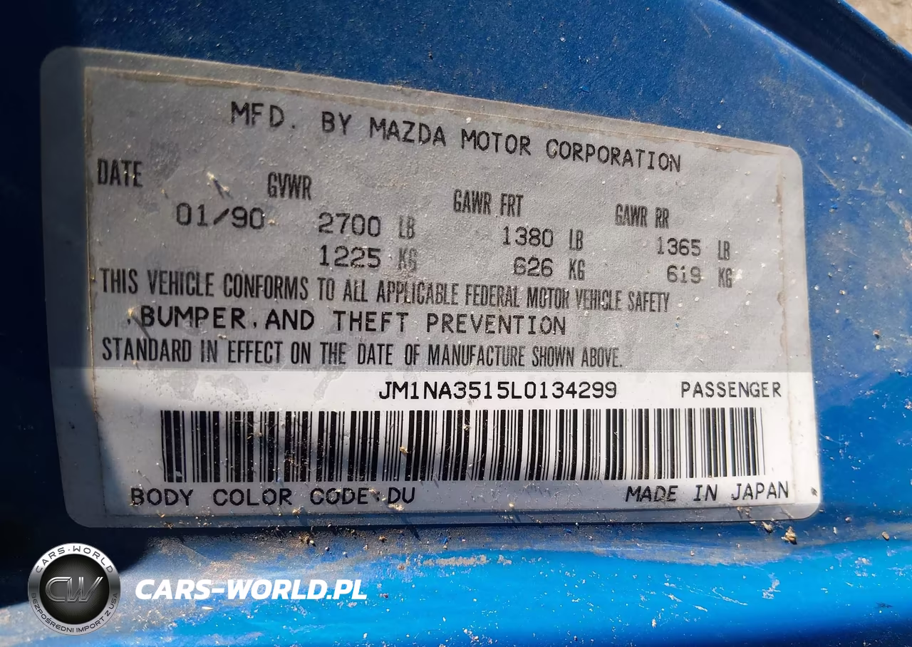 1990 Mazda Mx-5 Miata VIN:JM1NA3515L0134299 - 9
