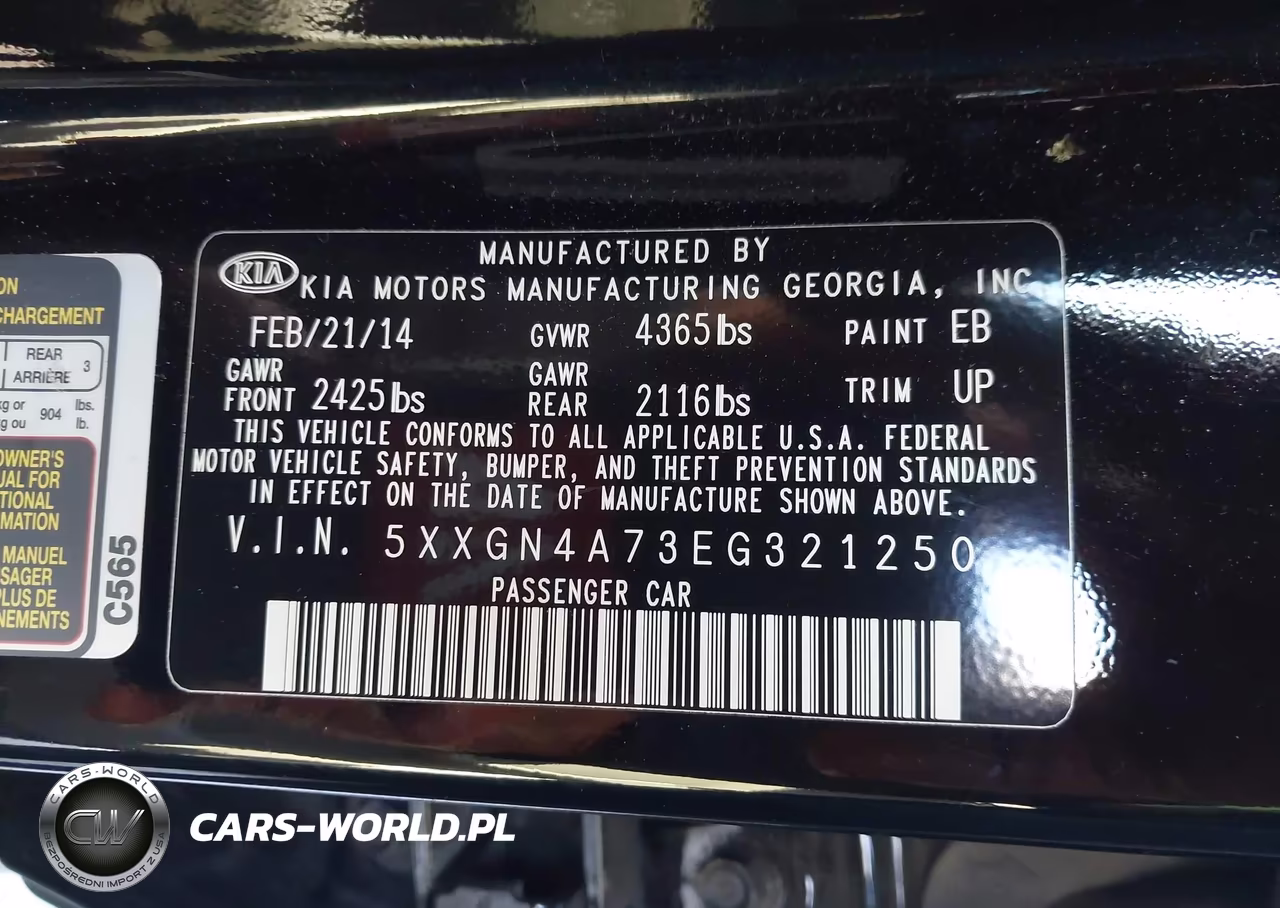 2014 Kia Optima Ex VIN:5XXGN4A73EG321250 - 9