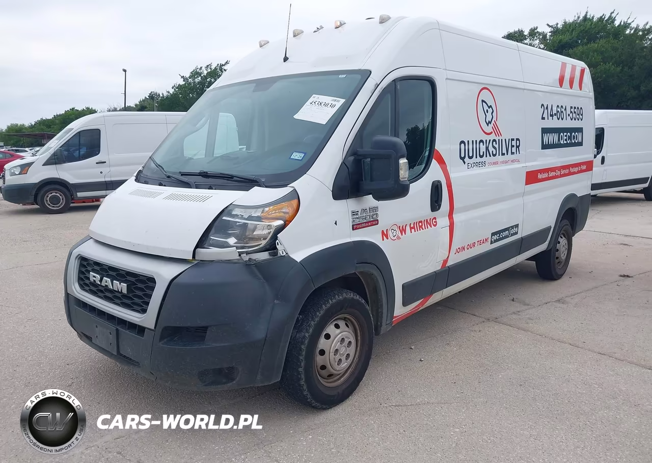 2019 Ram Promaster 2500 High Roof 159 Wb VIN:3C6TRVDG0KE559928 - 2