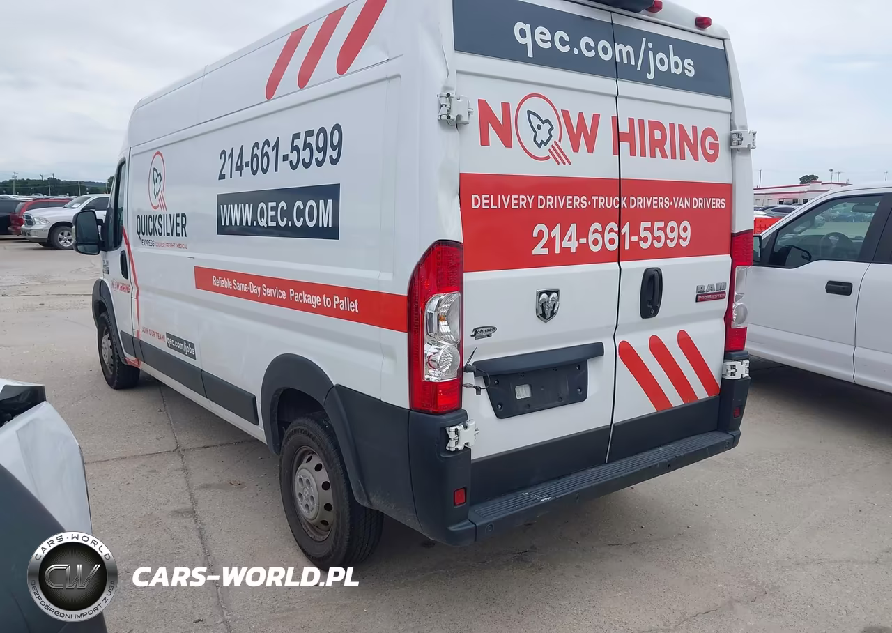 2019 Ram Promaster 2500 High Roof 159 Wb VIN:3C6TRVDG0KE559928 - 3