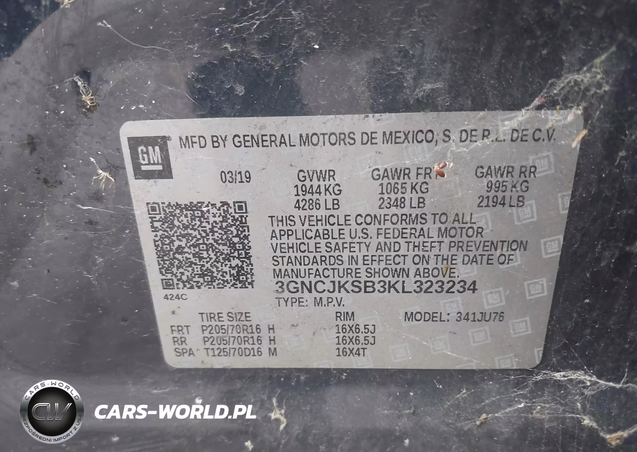 2019 Chevrolet Trax Ls VIN:3GNCJKSB3KL323234 - 9