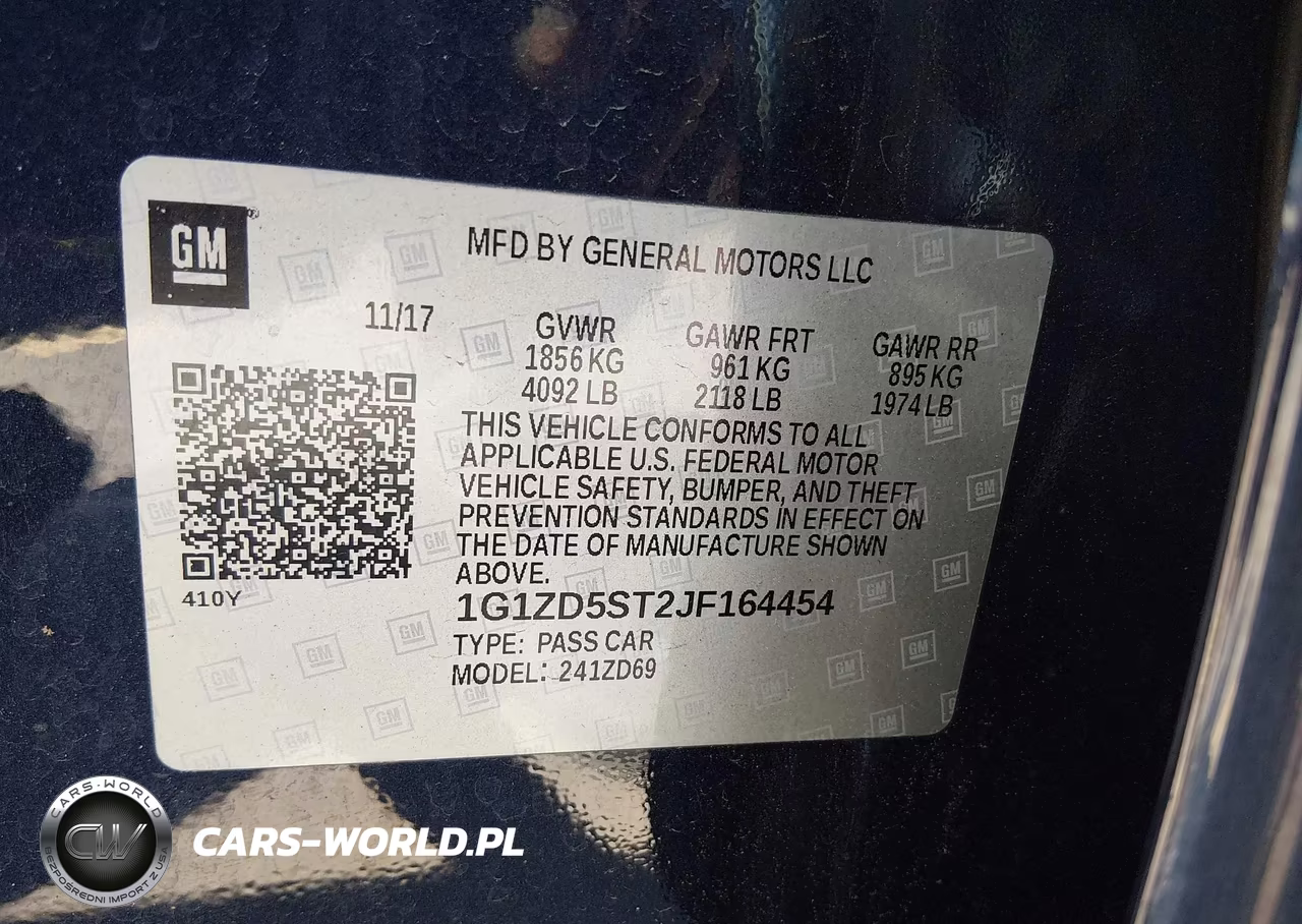 2018 Chevrolet Malibu Lt VIN:1G1ZD5ST2JF164454 - 9