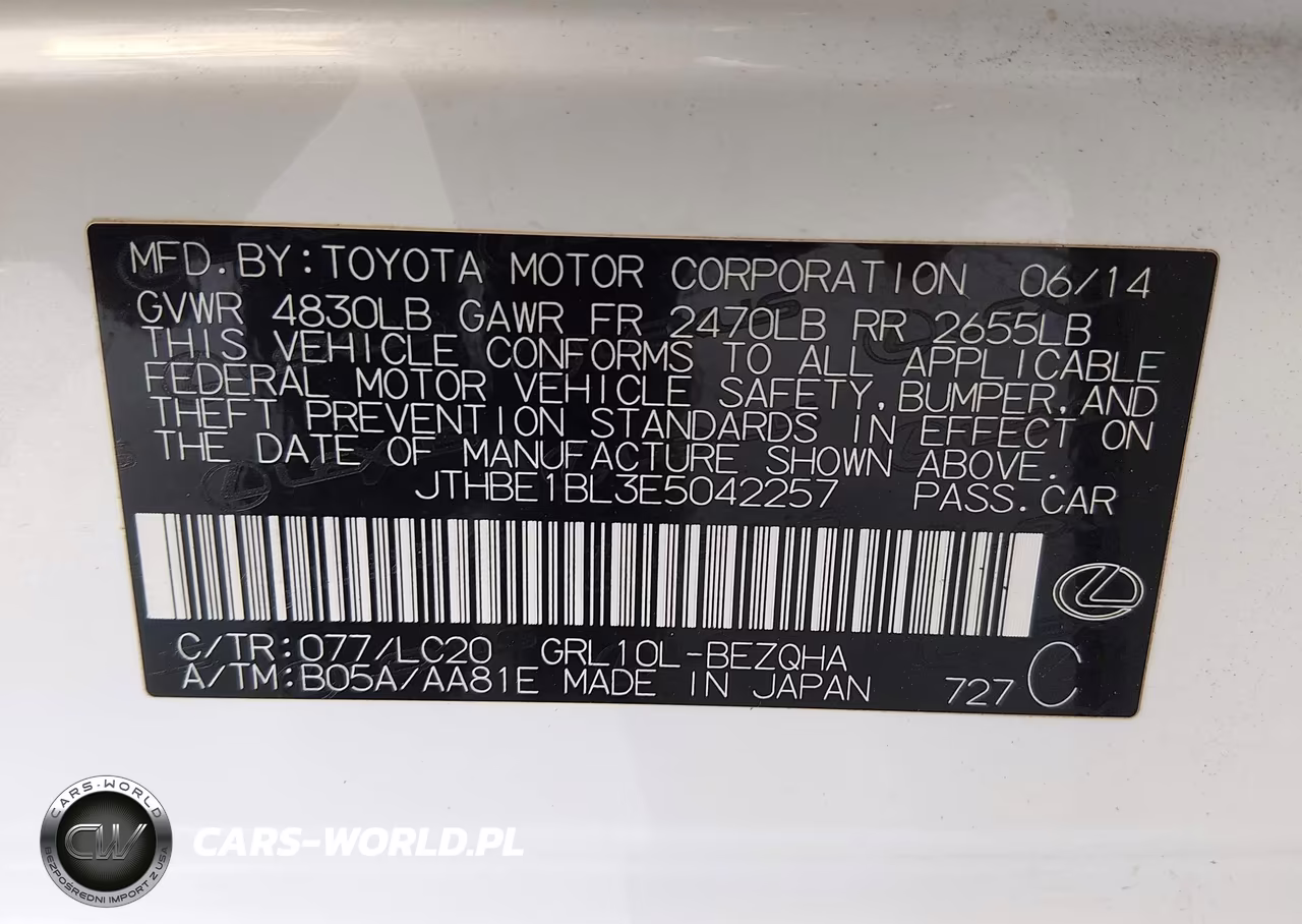 2014 Lexus Gs 350 VIN:JTHBE1BL3E5042257 - 9