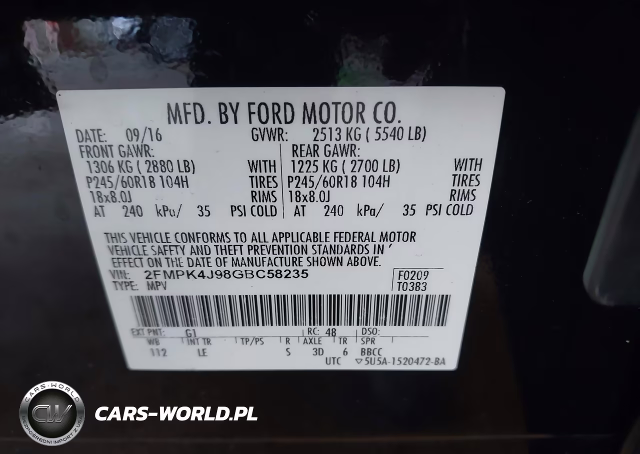 2016 Ford Edge Sel VIN:2FMPK4J98GBC58235 - 9