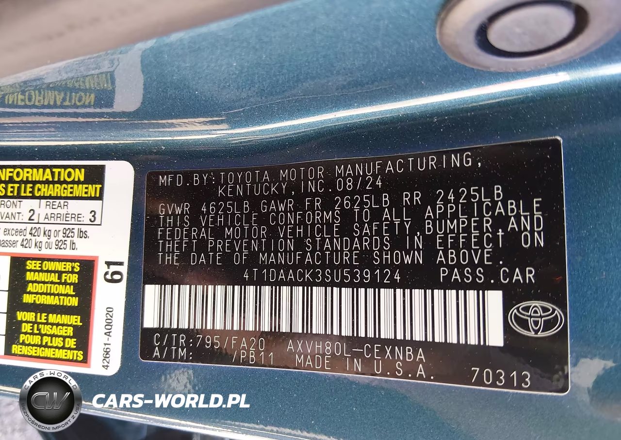 2025 Toyota Camry Le VIN:4T1DAACK3SU539124 - 9