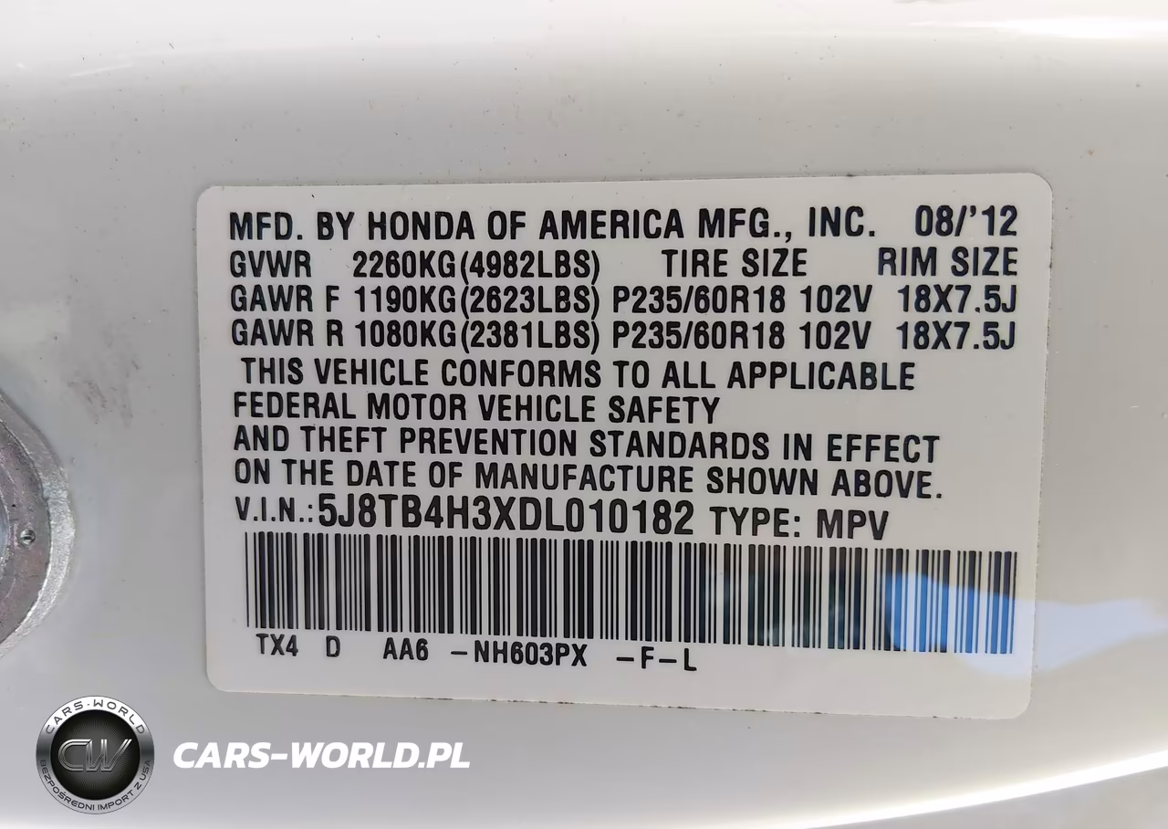 2013 Acura Rdx VIN:5J8TB4H3XDL010182 - 9