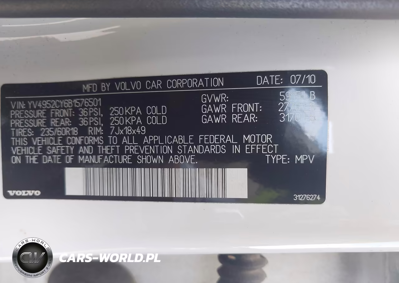 2011 Volvo Xc90 3.2 VIN:YV4952CY6B1576501 - 9