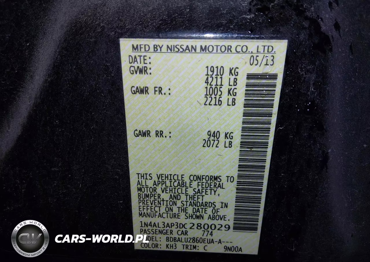 2013 Nissan Altima 2.5 Sv VIN:1N4AL3AP3DC280029 - 9