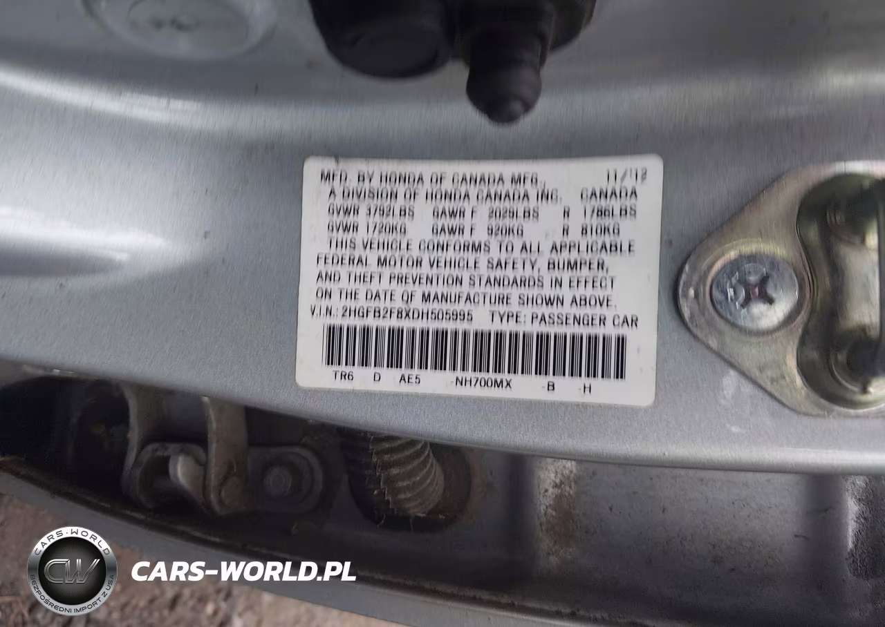 2013 Honda Civic Ex VIN:2HGFB2F8XDH505995 - 9