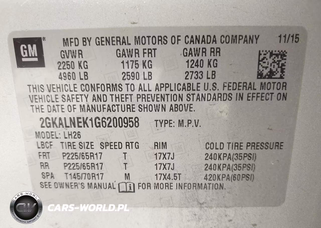 2016 GMC Terrain Sle-2 VIN:2GKALNEK1G6200958 - 9