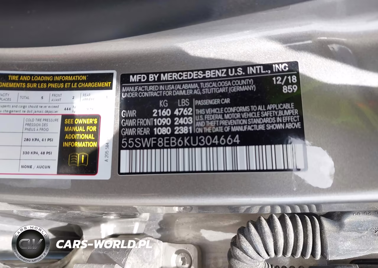 2019 Mercedes-Benz C 300 4Matic VIN:55SWF8EB6KU304664 - 9