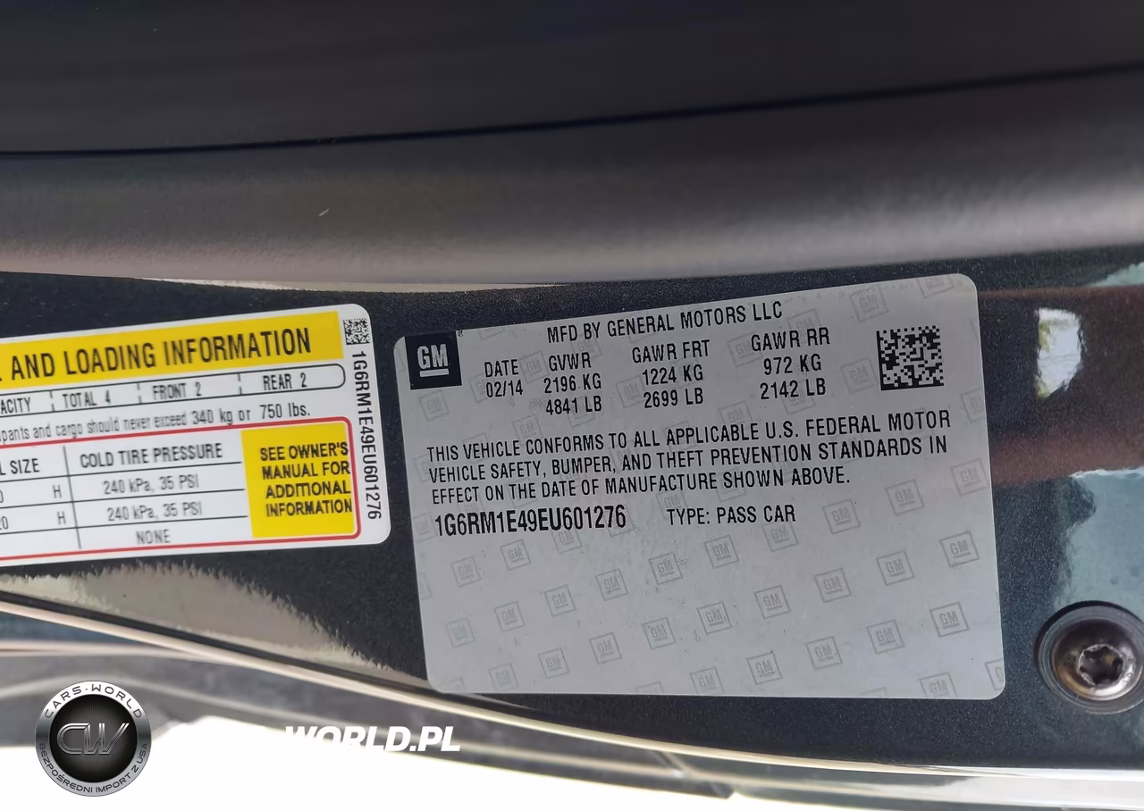 2014 Cadillac Elr Standard VIN:1G6RM1E49EU601276 - 9