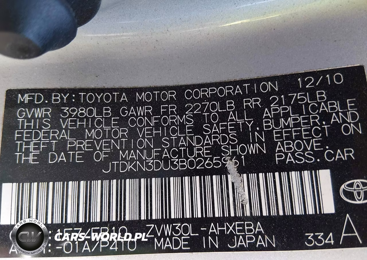 2011 Toyota Prius Three VIN:JTDKN3DU3B0265961 - 9