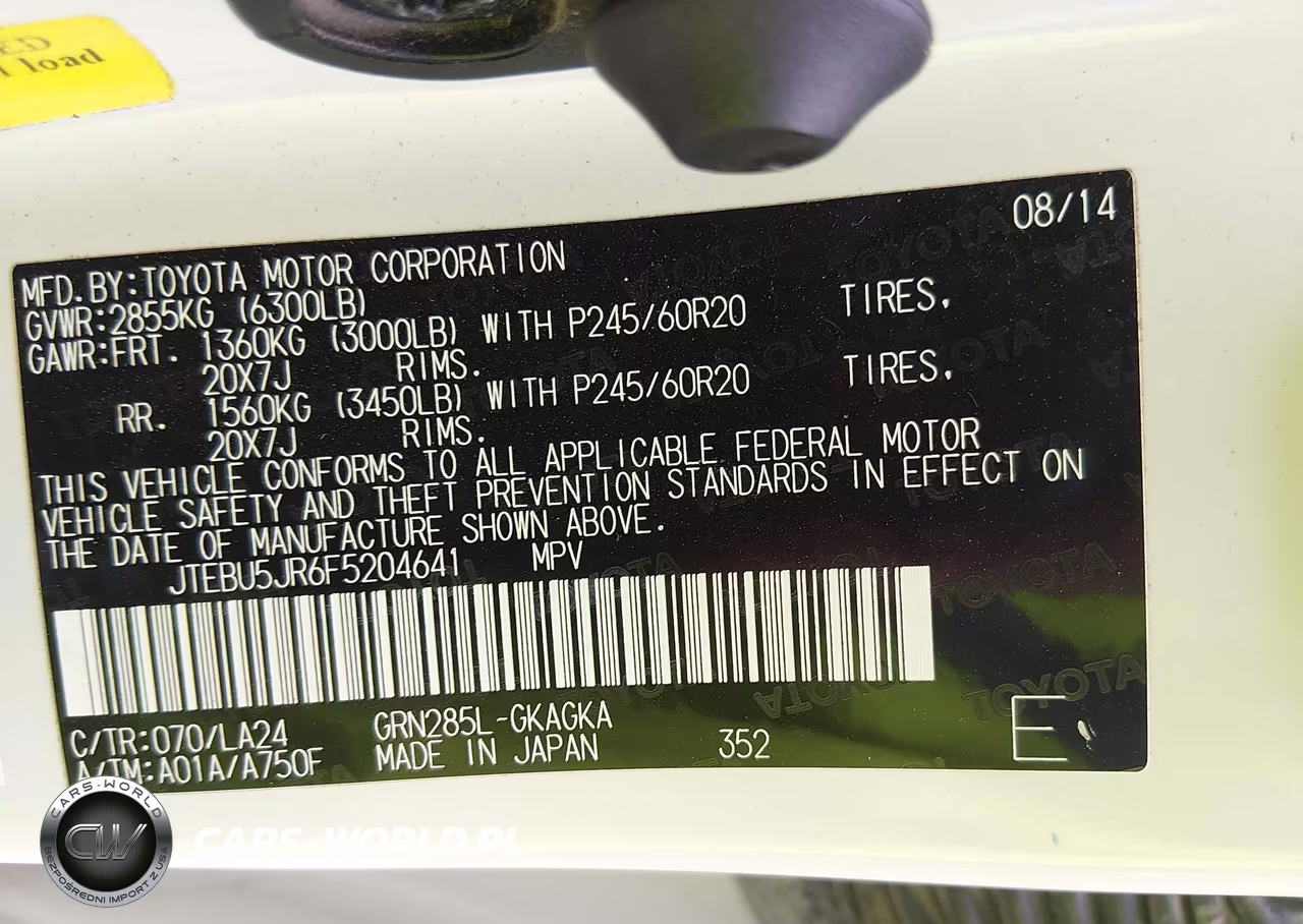 2015 Toyota 4Runner Limited VIN:JTEBU5JR6F5204641 - 9