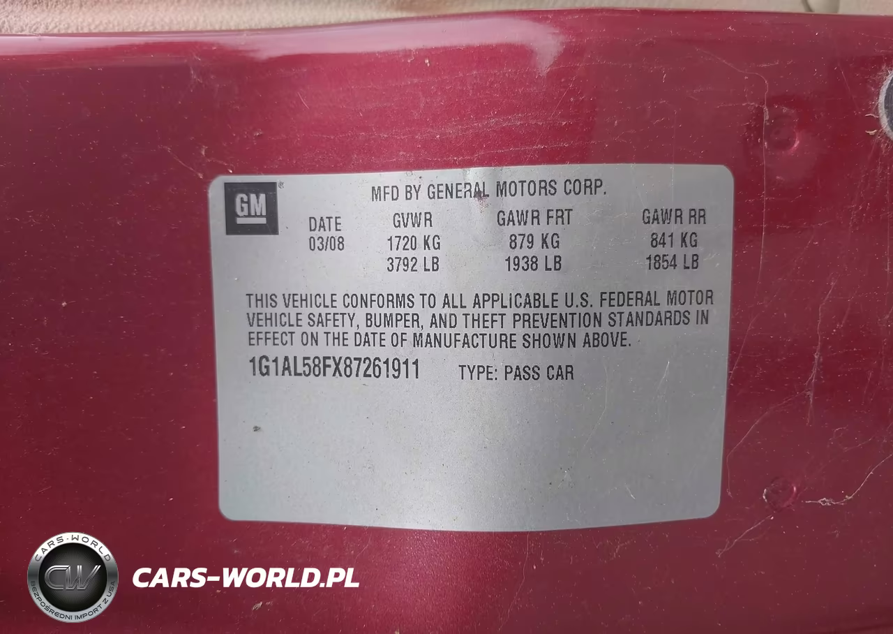 2008 Chevrolet Cobalt Lt VIN:1G1AL58FX87261911 - 9