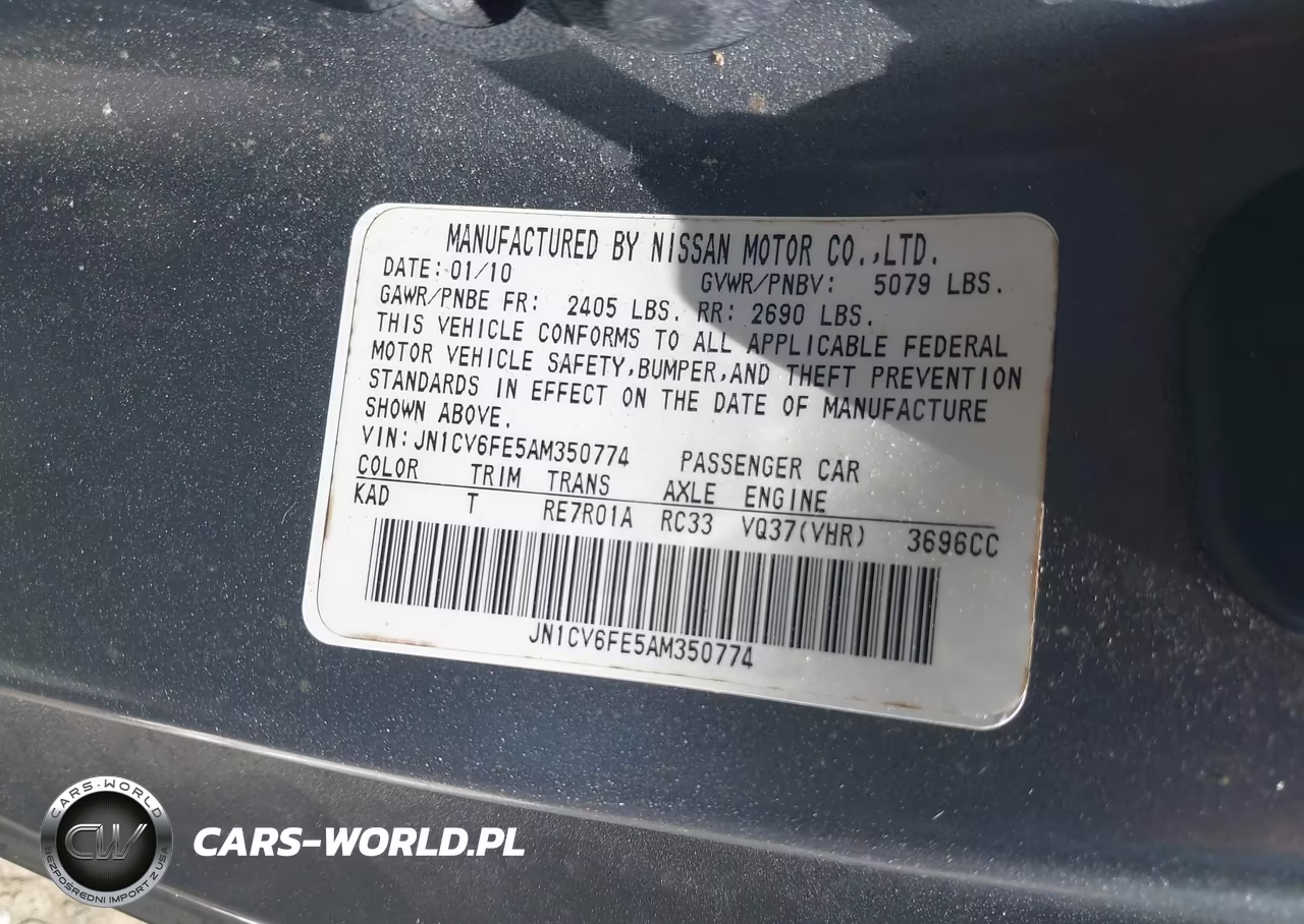 2010 Infiniti G37 VIN:JN1CV6FE5AM350774 - 9