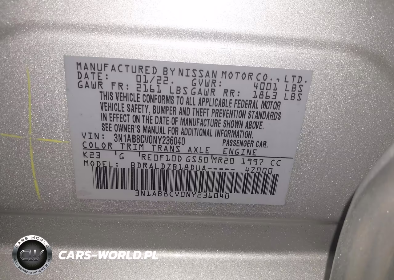 2022 Nissan Sentra Sv Xtronic Cvt VIN:3N1AB8CV0NY236040 - 9