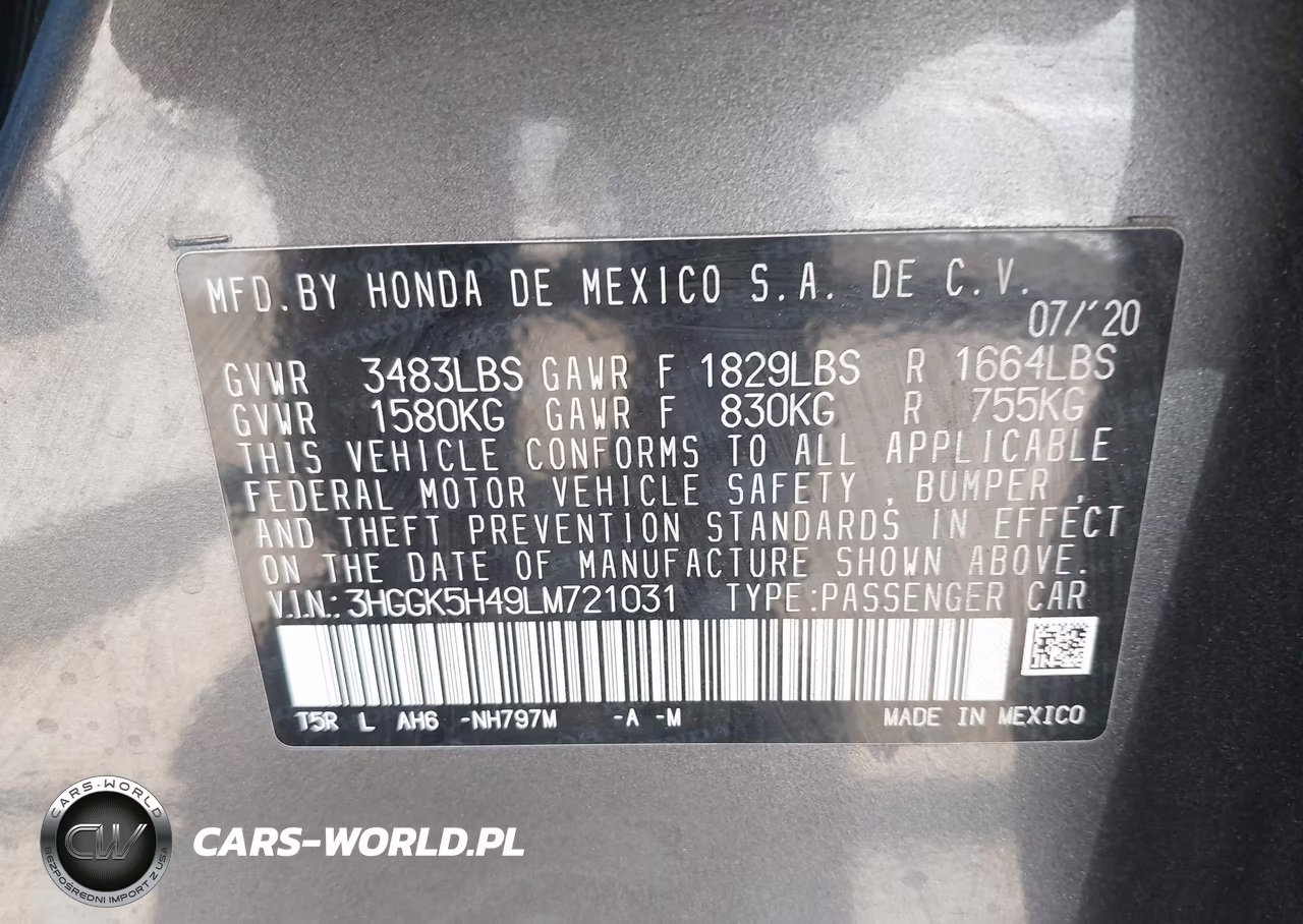 2020 Honda Fit Lx VIN:3HGGK5H49LM721031 - 9