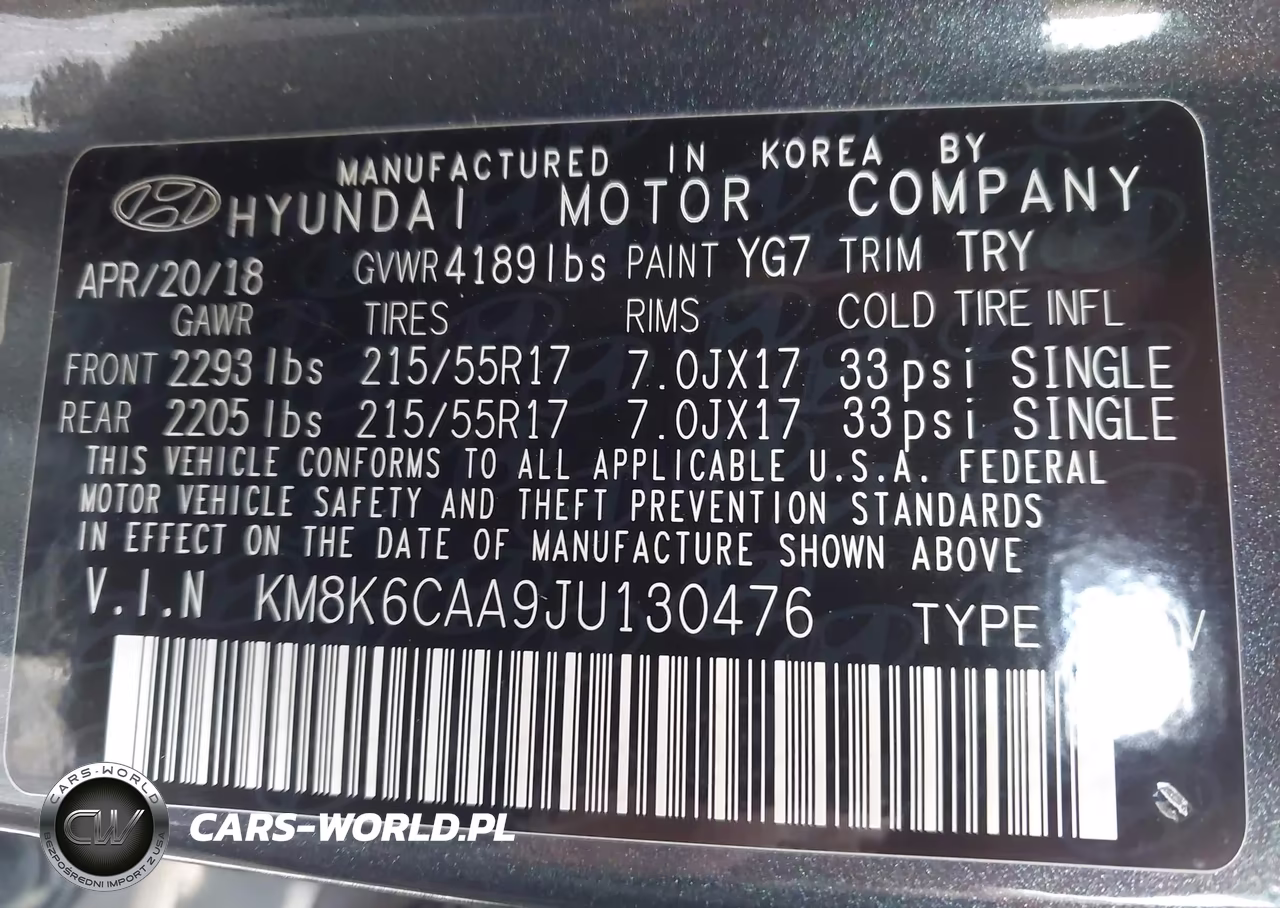 2018 Hyundai Kona Sel VIN:KM8K6CAA9JU130476 - 9
