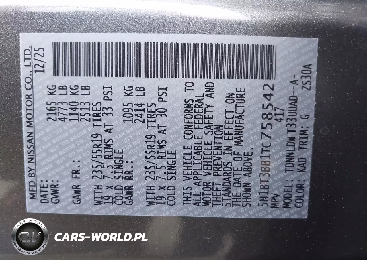 2026 Nissan Rogue Dark Armor VIN:5N1BT3BB1TC758542 - 9