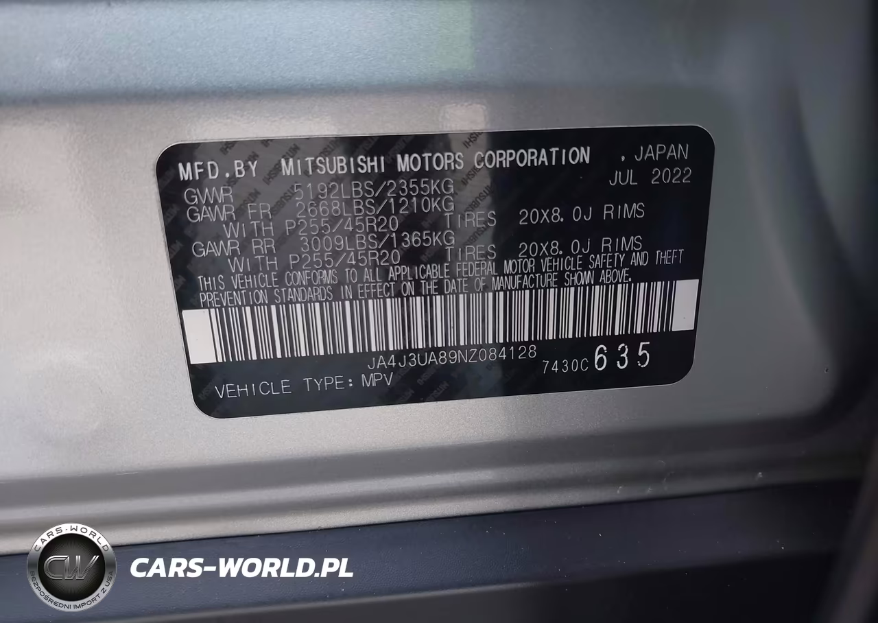 2022 Mitsubishi Outlander Black Edition 2Wd-Se 2.5 2Wd-Se Launch Edition 2Wd VIN:JA4J3UA89NZ084128 - 9