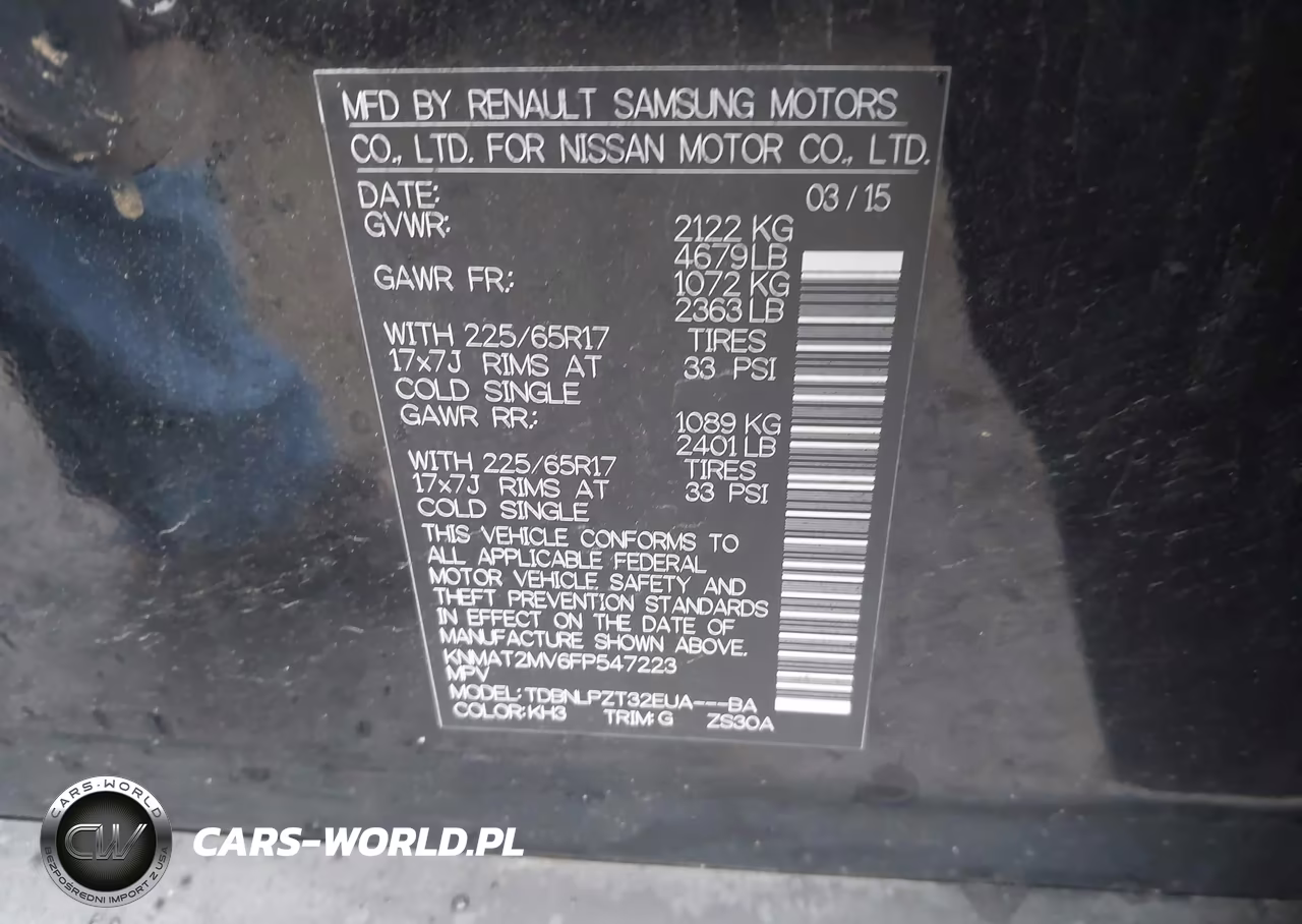 2015 Nissan Rogue S VIN:KNMAT2MV6FP547223 - 9