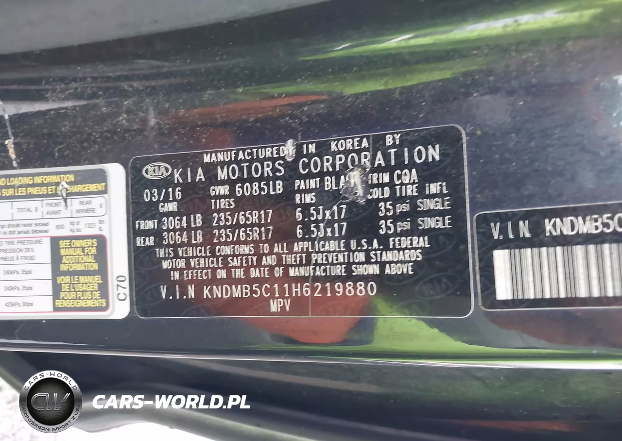 2017 Kia Sedona Lx VIN:KNDMB5C11H6219880 - 9