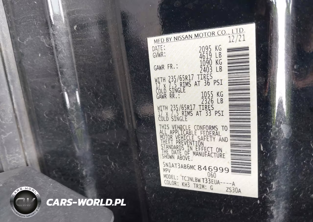 2021 Nissan Rogue S Intelligent Awd VIN:5N1AT3AB6MC846999 - 9