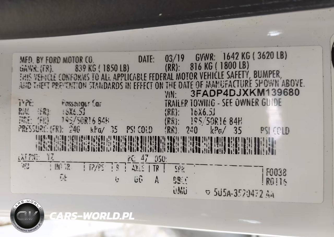 2019 Ford Fiesta St Line VIN:3FADP4DJXKM139680 - 9