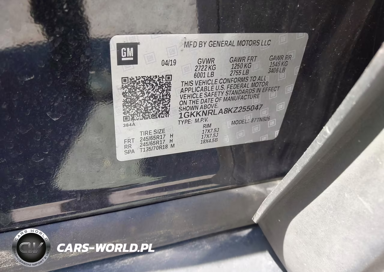 2019 GMC Acadia Sle-1 VIN:1GKKNRLA8KZ255047 - 9
