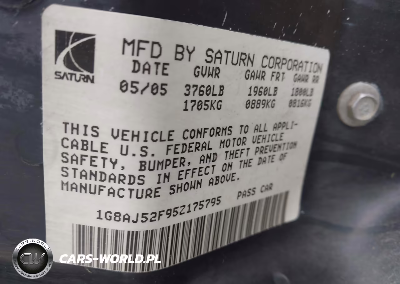 2005 Saturn Ion 2 VIN:1G8AJ52F95Z175795 - 9