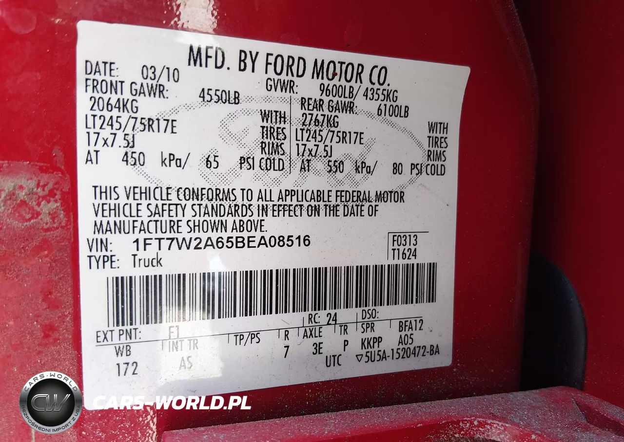 2011 Ford F-250 Xl VIN:1FT7W2A65BEA08516 - 9