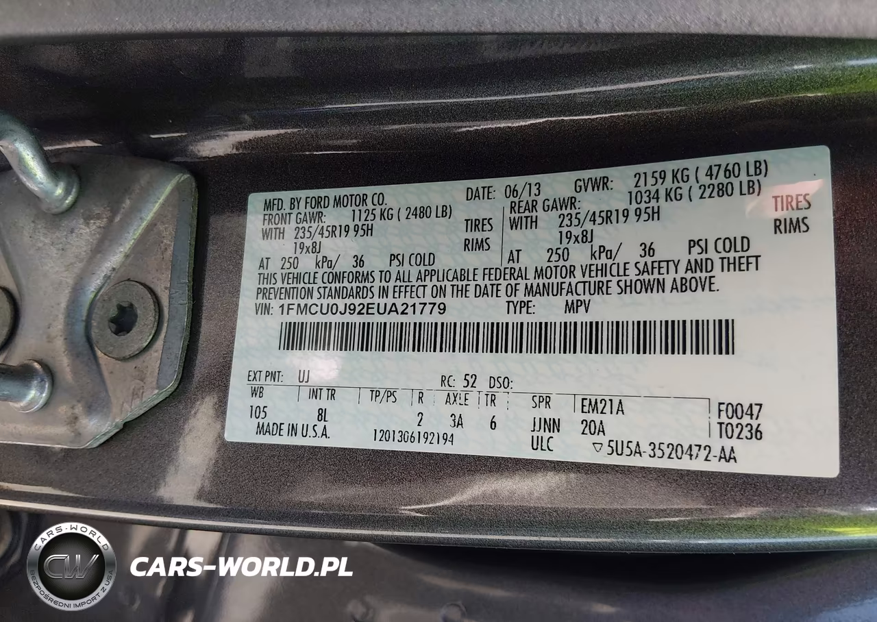 2014 Ford Escape Titanium VIN:1FMCU0J92EUA21779 - 9