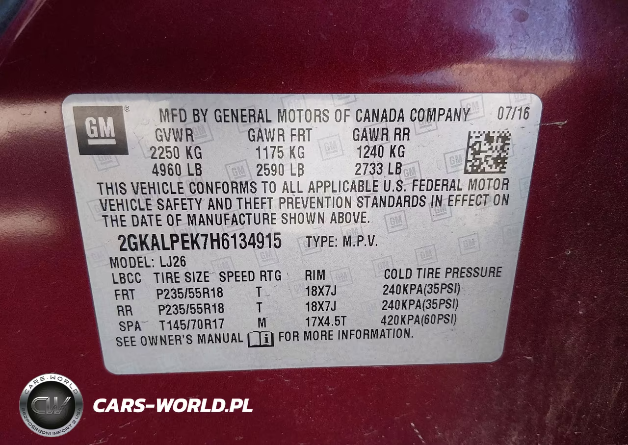 2017 GMC Terrain Slt VIN:2GKALPEK7H6134915 - 9