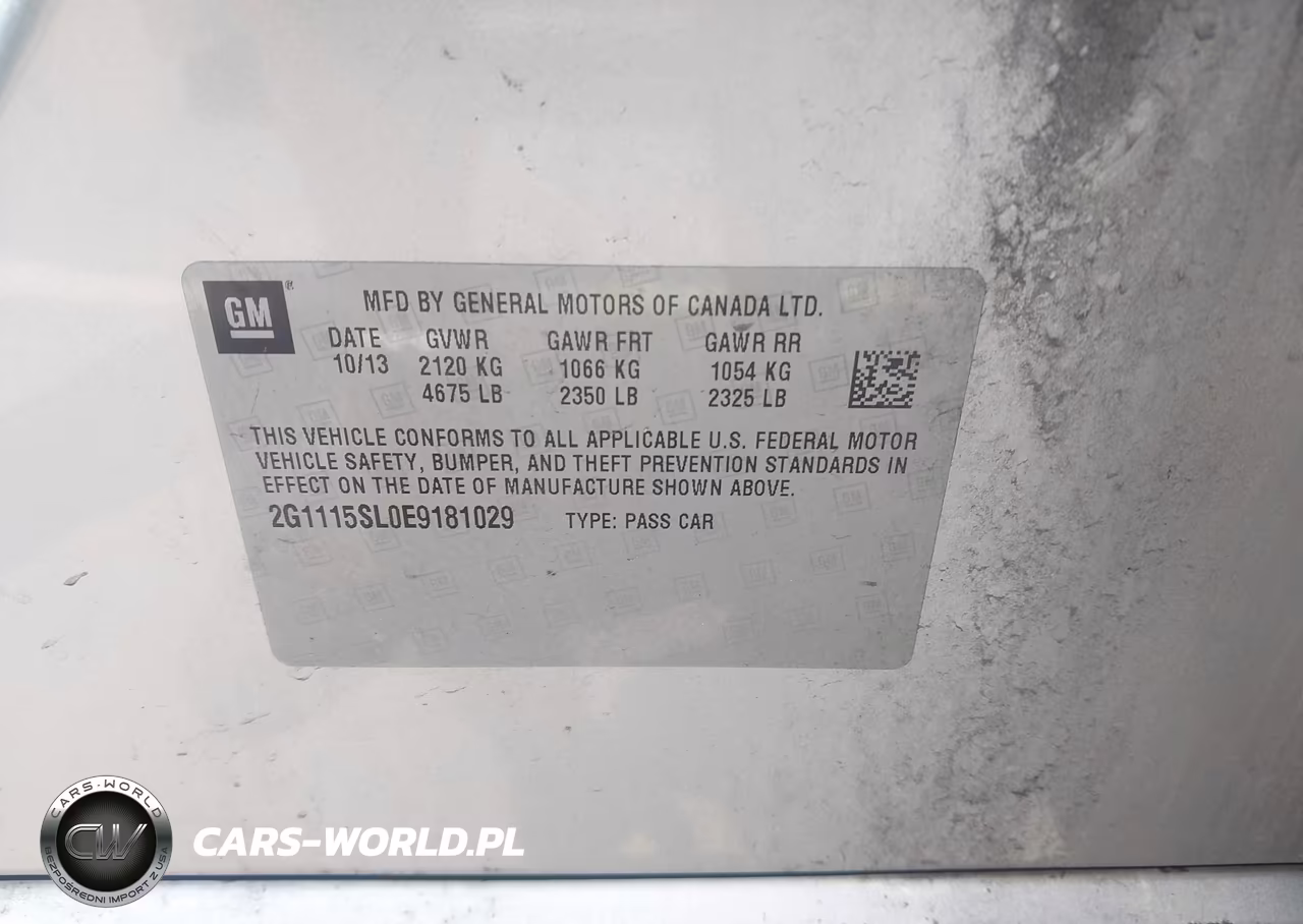 2014 Chevrolet Impala 1Lt VIN:2G1115SL0E9181029 - 9
