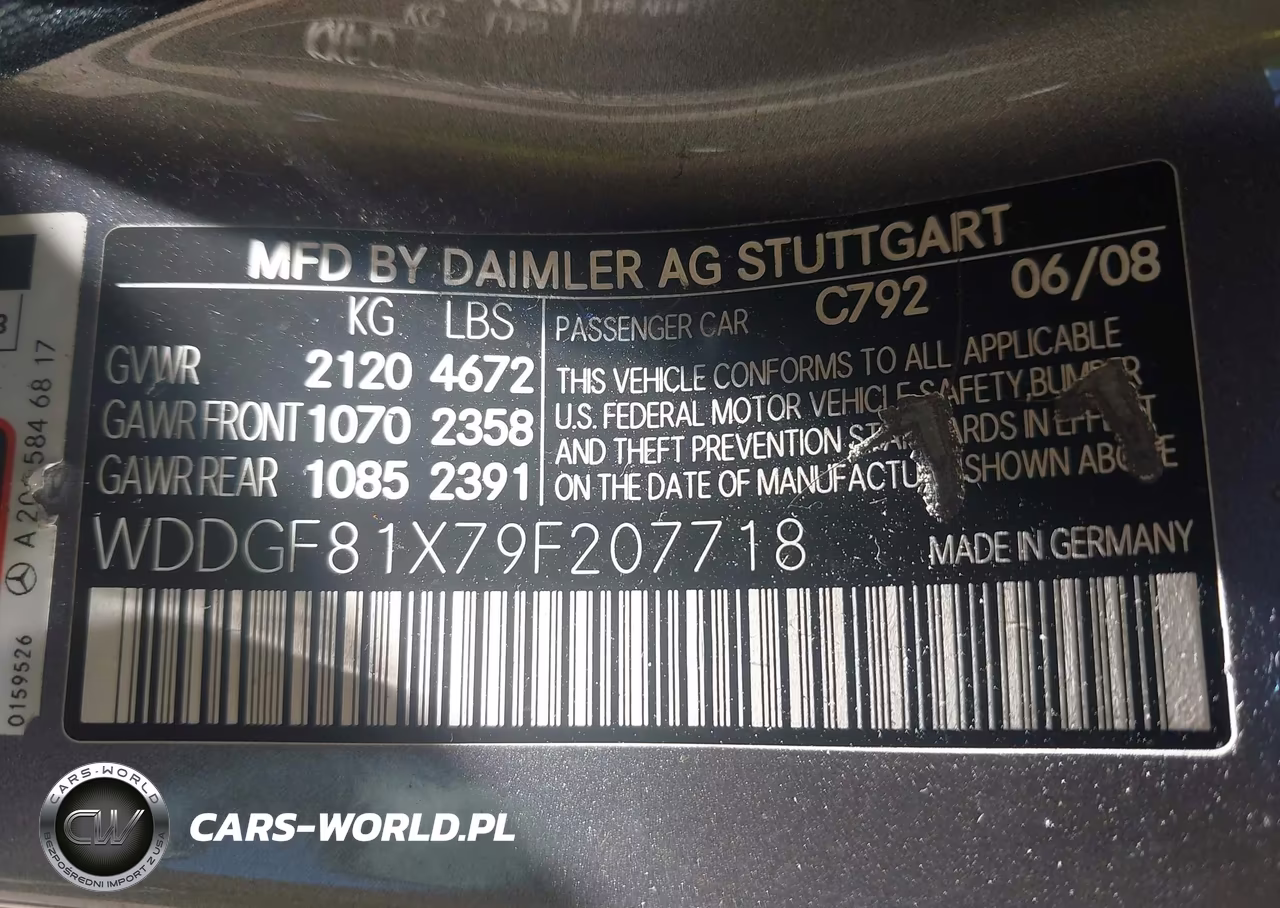 2009 Mercedes-Benz C 300 Luxury 4Matic-Sport 4Matic VIN:WDDGF81X79F207718 - 9