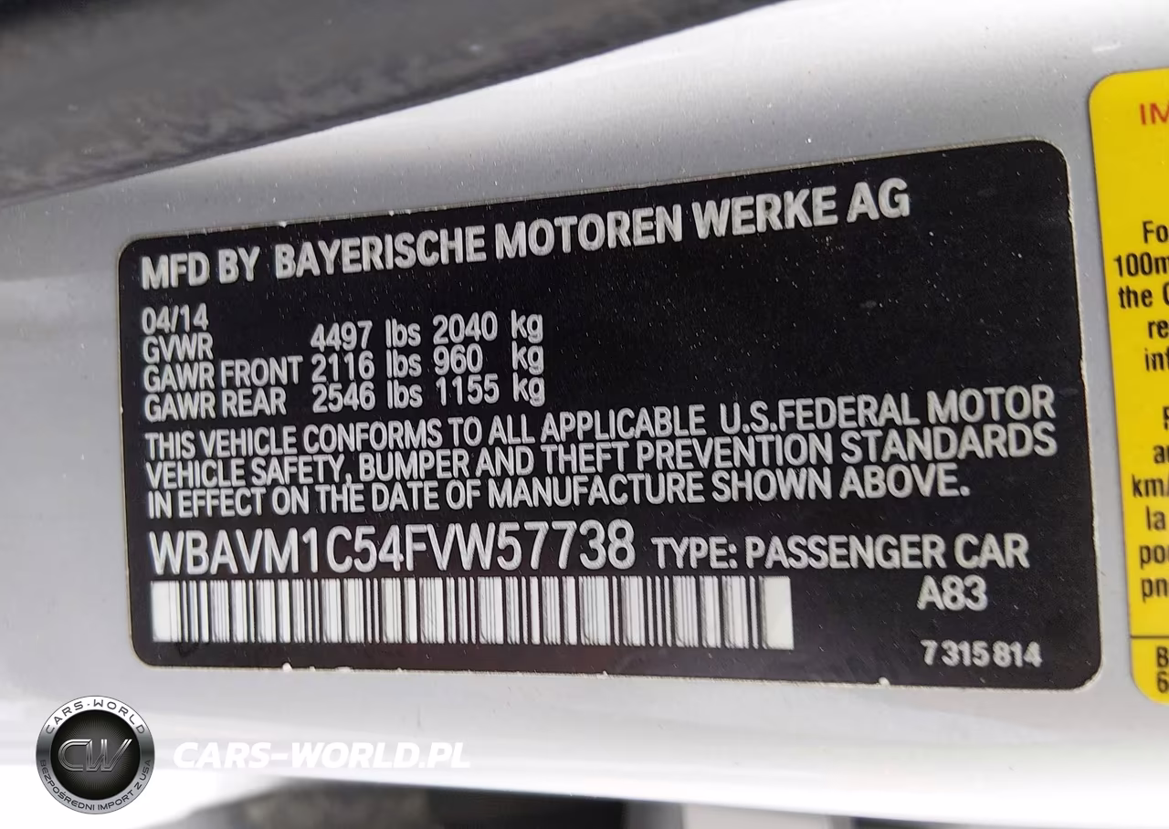 2015 BMW X1 Sdrive28I VIN:WBAVM1C54FVW57738 - 9