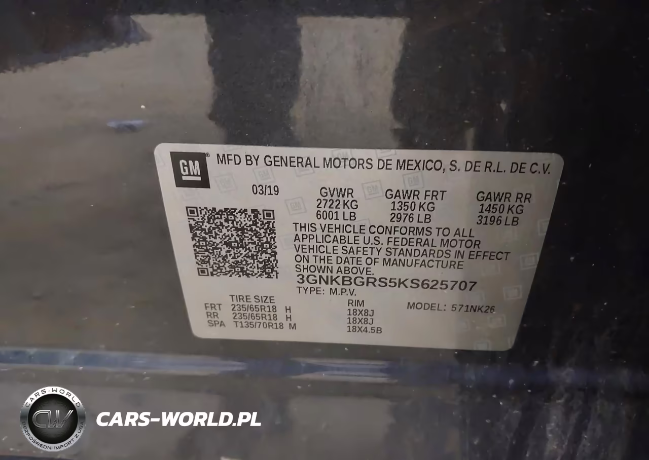 2019 Chevrolet Blazer VIN:3GNKBGRS5KS625707 - 9