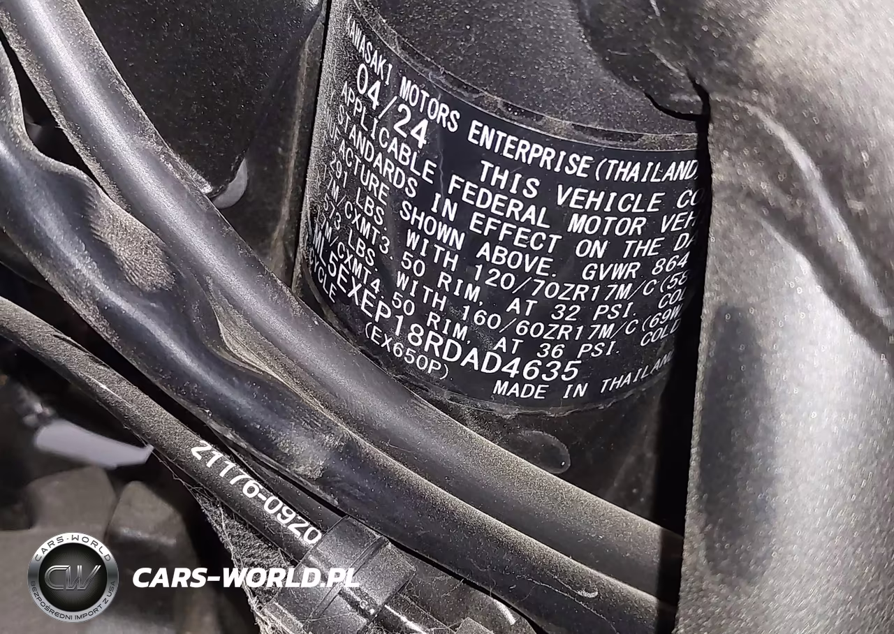 2024 Kawasaki Ex650 P VIN:ML5EXEP18RDAD4635 - 10
