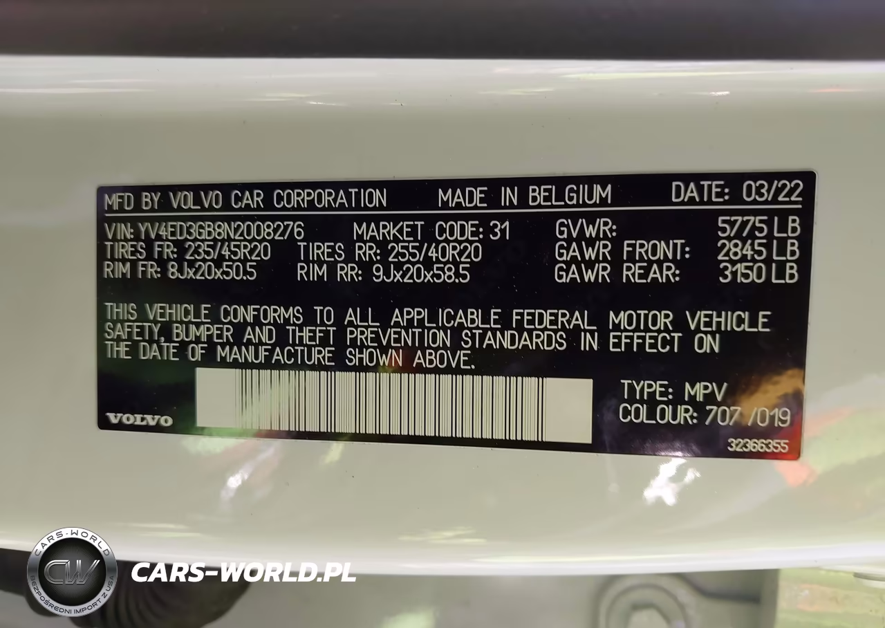 2022 Volvo C40 Recharge Pure Electric P8 Ultimate VIN:YV4ED3GB8N2008276 - 9