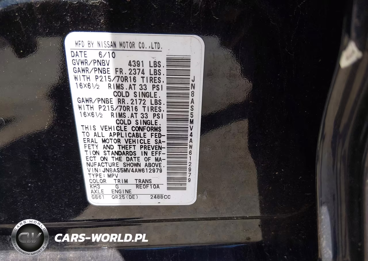 2010 Nissan Rogue S VIN:JN8AS5MV4AW612979 - 9