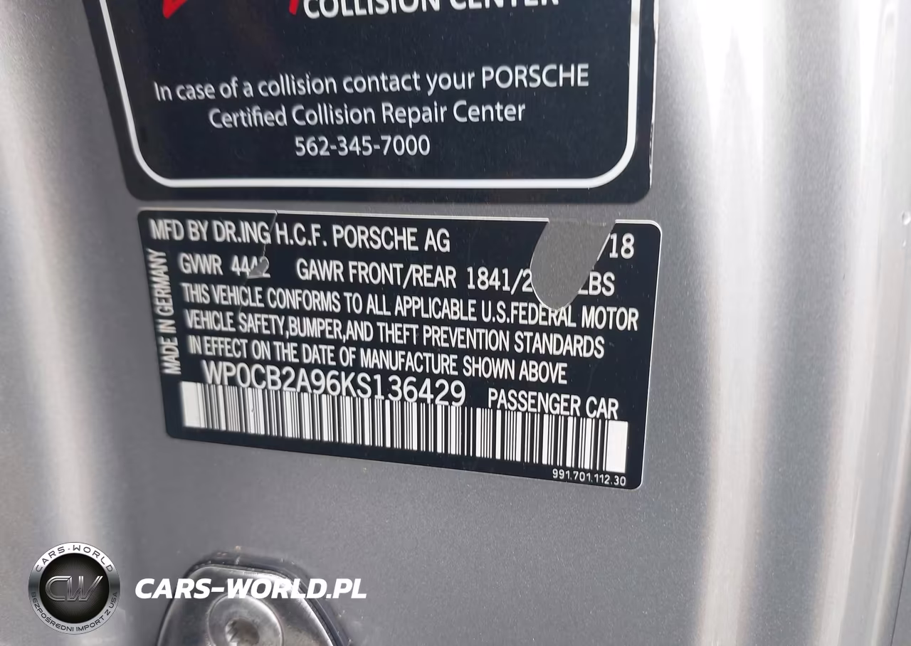 2019 Porsche 911 Carrera 4 Gts-Carrera 4S-Carrera Gts-Carrera S VIN:WP0CB2A96KS136429 - 9