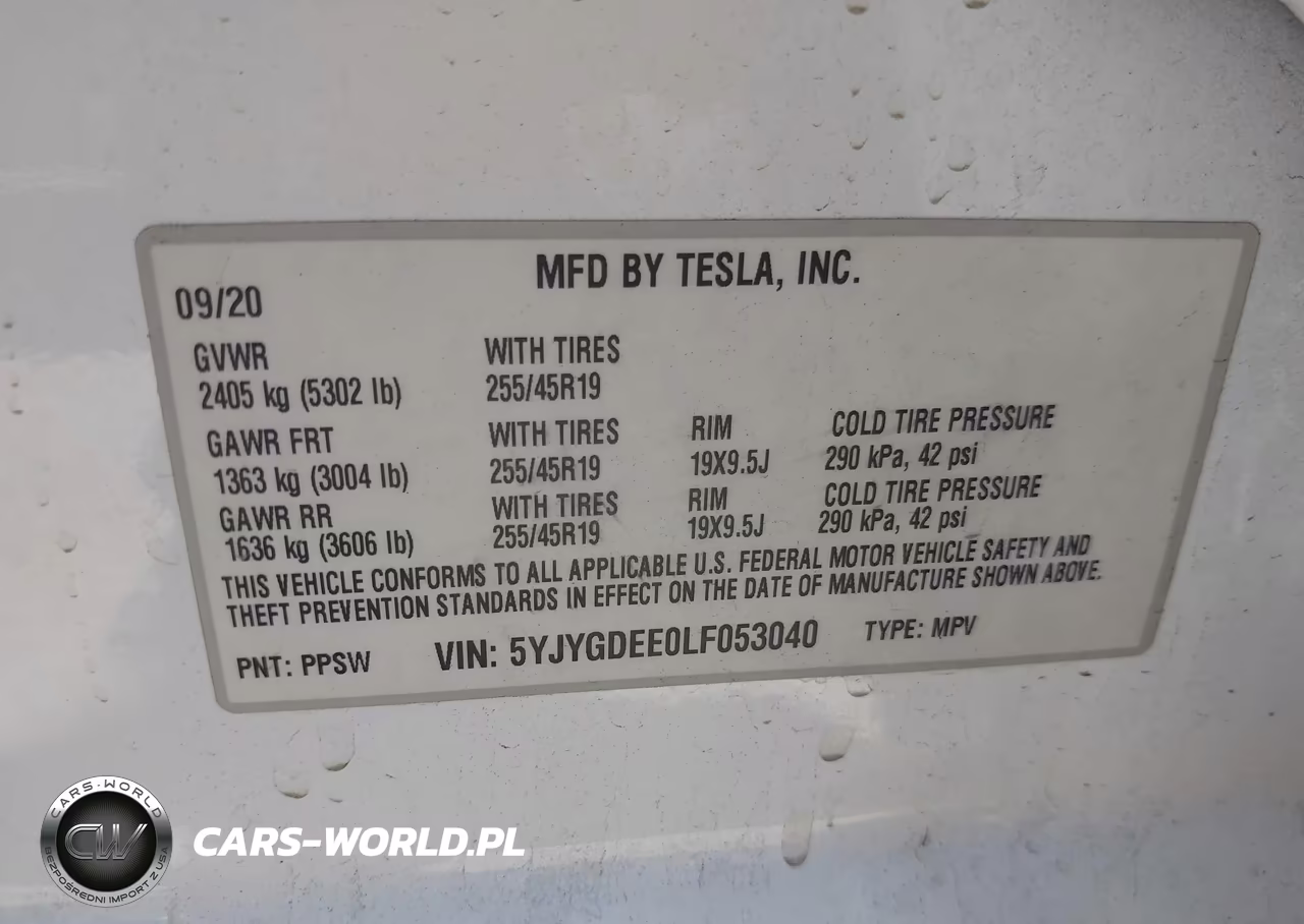 2020 Tesla Model Y Long Range Dual Motor All-Wheel Drive VIN:5YJYGDEE0LF053040 - 9